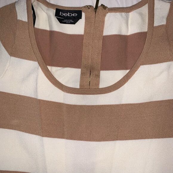 Tan and white bebe dress - Picture 8 of 9